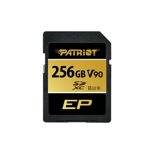 EP 256 GB SDXC Speicherkarte - Speichermedium mit 256 GB Kapazität, UHS-II U3 für blitzschnelle Übertragungen von bis zu 300 MB/s - ideal für 4K-Videos und hochauflösende Fotos.