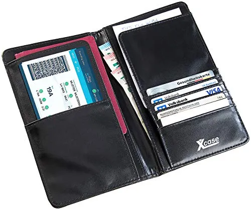 Xcase Karten Organizer: Reise-Organizer mit RFID-Schutz für Reisepass, Kreditkarte & Co. (EC Karten Organizer, Geldbeutel, Reisedokumente)