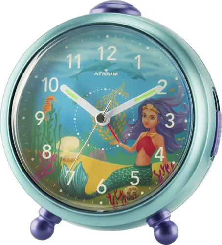 ATRIUM Kinderwecker Wecker Analog Quarz Meerjungfrau Mädchen A932-13 Nelly