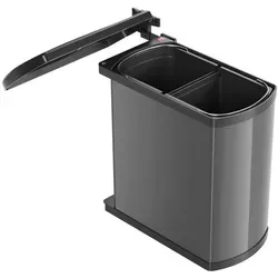 Hailo Abfallsammler 3416071 | Schwenkbarer Einbau-Mülleimer Duo 16 L