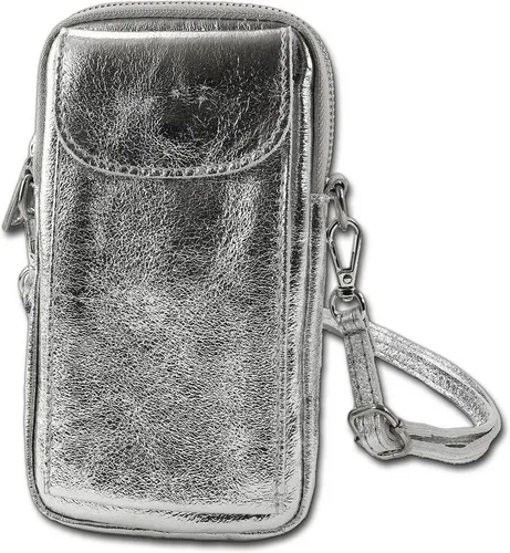 Toscanto Damen Umhängetasche aus echtem Leder - Elegante Umhängetasche aus fein genarbtem, echtem Leder. Made in Italy, ideal für stilbewusste Damen. Kompakt mit 12 cm Breite – perfekt für den Alltag.