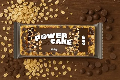 Foodtastic Power Cake Cacao Chip (10 x 120g) | leckere, saftige Haferriegel | handgemachte Flapjack Energieriegel aus Haferflocken