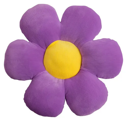 Magma Heimtex Dekokissen Blumenform Minnie Cordsamt in lila von MAGMA Heimtex