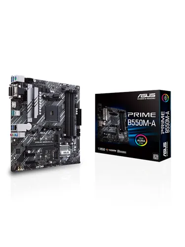 ASUS Prime B550M-A Gaming Mainboard Sockel AM4 - Optimale Leistung mit AMD B550 Chipsatz, ideal für anspruchsvolle Gamer und kreative Profis