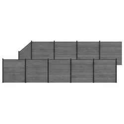 vidaXL Zaunelement 10 pcs WPC und Aluminium Grau - Praktisches Zaunpaneel-Set für Garten oder Sichtschutz. Die robuste Konstruktion aus WPC und Aluminium sorgt für Langlebigkeit. Einfacher Aufbau und flexible Anordnungsmöglichkeiten bieten dir optimale Gestaltung im Außenbereich.