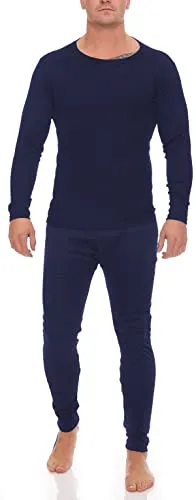 Cocain Underwear Herren Thermo Set - Blau - Thermounterwäscheset für Herren, super weich und warm, ideal für Wintersport und Beruf. Atmungsaktiv und feuchtigkeitsregulierend für höchsten Tragekomfort.