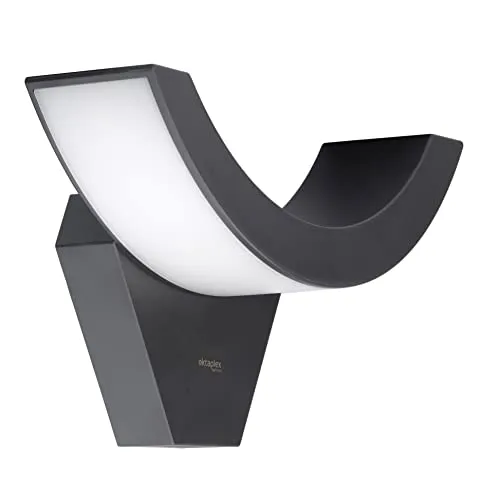 Oktaplex LED Außenwandleuchte Lima 10W IP54 in grau von Oktaplex lighting