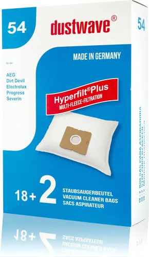 Dustwave® 20 Staubsaugerbeutel für AEG AE 4200 Ergo Essence - hocheffizient mit Hygieneverschluss - Germany