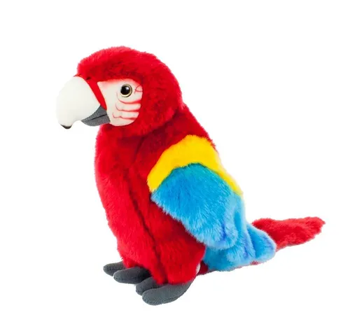 Teddys Rothenburg Kuscheltier Papagei rot 28 cm - Kuscheltiere, 28 cm, waschbar bis 30°C, kuschelweicher Plüschpapagei, ideal zum Kuscheln und Spielen für Kinder und Erwachsene.