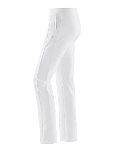 Joy Sportswear Jogginghose SINA für Damen Kurzgröße, 19, White - Bequeme Jogginghose aus weichem Stretch-Material für Sport und Freizeit. Praktische Eingriffstaschen und offener Beinsaum sorgen für hohen Tragekomfort. Ideal für aktive Damen, die Wert auf Stil legen.
