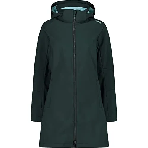 CMP Softshellmantel in Grün - 38 - Funktionsjacke mit ClimaProtect-Technologie, wasser- und windabweisend, atmungsaktiv und ideal für aktive Outdoor-Aktivitäten.