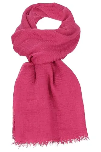 malito - Damen Modeschal aus Viskose - leichter Schal Unifarben - dünnes Halstuch - weich & atmungsaktiv S604 - (Helle Beere)