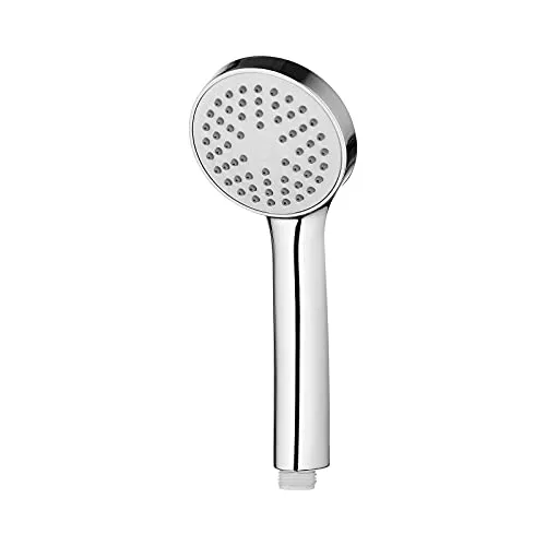 Ibergrif Duschkopf Rund, Wassersparende Handbrause in Chrom, Regendusche Duschbrause mit Anti-Kalk-Düsen, Universal 1/2 Zoll für Bad, Leicht zu reinigen-M20217