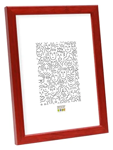 Deknudt Rahmen S41Jl4-10.0X15.0 Rot, Schmale Leiste Aus Holz