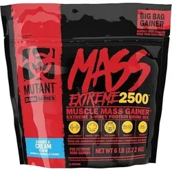 Mutant Mass XXXTREME 2500 Cookies & Cream - Sportnahrung für Hardgainer, 1070 Kalorien pro Portion, optimierte Zusammensetzung für Muskelaufbau und schnelle Erholung.