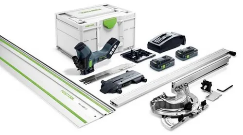 Festool Dämmstoffsäge ISC240 HPC4,0 EBI-Plus-XL-FS - Akkusäge für präzise Schnitte in Dämmstoffen bis 240mm, inkl. Bluetooth-Absaugfunktion für sauberes Arbeiten und komfortables Handling.