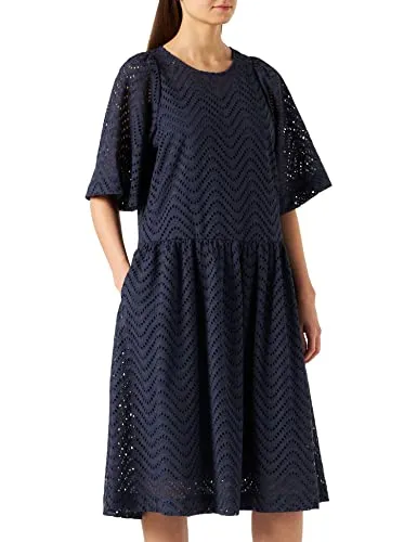 Seidensticker Damen Kleid 133072-19, Dunkelblau, Größe 38 - Elegantes Blusenkleid für Damen, bügelleicht und ideal für festliche sowie legere Anlässe. Aus weicher Baumwolle für hohen Tragekomfort und vielseitige Kombinationen das ganze Jahr über.