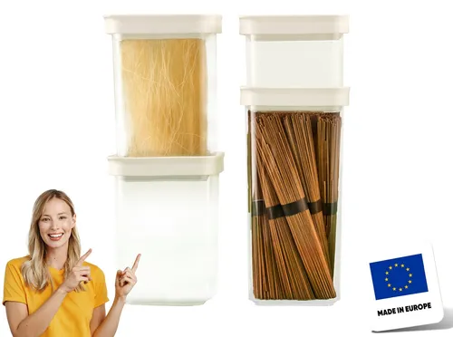uandu Vorratsdosen Set 4er mit Deckel - Luftdicht & BPA-frei - Praktisches 4er Set luftdichter Vorratsdosen für die Küche. Ideal zur Aufbewahrung von Lebensmitteln, sorgt für Ordnung und verlängert die Frische. Perfekt für Mehl, Müsli und Gewürze.