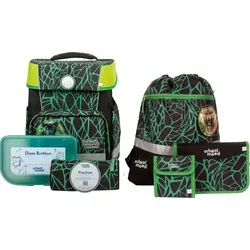SCHOOL-MOOD Schulrucksack Champion Set - 7-tlg. mit Turnbeutel und Etui, wasserabweisend und ergonomisch für die Grundschule