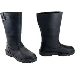 Brandit BW Knobelbecher Stiefel - Schwarz - 46 EU - Robuste BW Knobelbecher mit verstärktem Zehen- und Fersenbereich. Verstellriemen und Schnalle für optimalen Sitz. Rutschhemmende Gummisohle und warmes Fellfutter bis über den Knöchel bieten Komfort und Sicherheit.