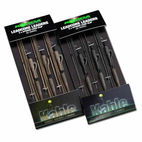 Korda Leadcore Leader Hybrid Clip QC Swivel- Weed/Silt