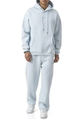 Redbridge Jogginganzug Set - Hoodie & Jogginghose in Hellblau XL - Stylischer Sweatanzug für Herren im Loose Fit, ideal für Freizeit und Sport. Bequemes Material und praktische Details wie Kängurutasche und elastischer Bund sorgen für höchsten Komfort.