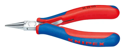 Knipex 35 32 115 - Elektronik- und Feinmechanik Rundzange 115mm, präzise und ideal für feine Montagearbeiten in der Elektronik