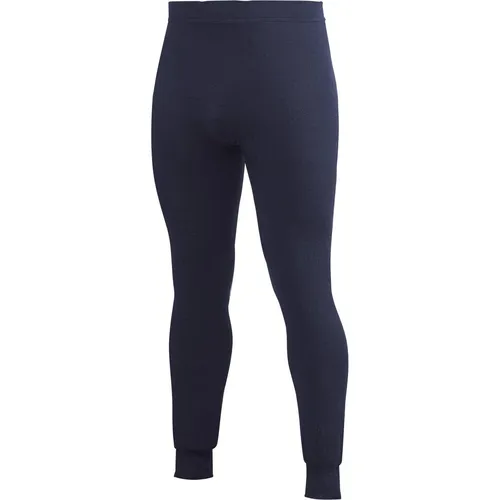 Woolpower Long Johns 200 Dark Navy (M) - Funktionsunterwäsche aus hochfeiner Merinowolle, bietet hervorragende Isolation und Wärme auch bei Nässe und Kälte. Ideal für Outdoor-Aktivitäten und kalte Temperaturen.