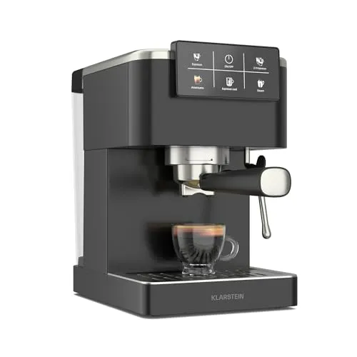 Klarstein Espressomaschine 20 Bar - Siebträgermaschine mit 20 Bar Pumpendruck und intuitivem Touch-Display für perfekten Espresso, Cappuccino und mehr. Ideal für Kaffeeliebhaber!