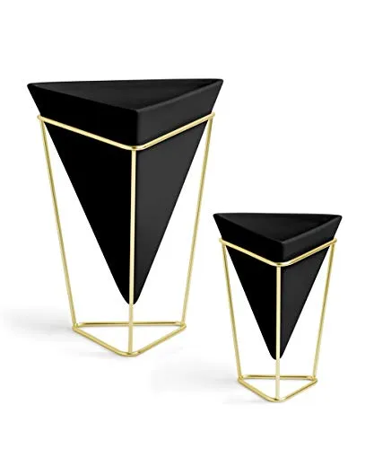 Umbra Trigg Tischvase 2er Set in schwarz von Umbra