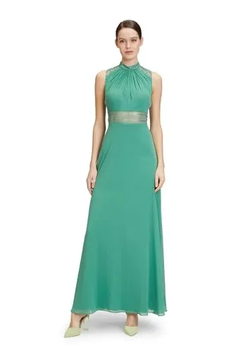 Vera Mont Damen Cocktailkleid – Elegantes Maxi-Kleid - Festliches Damenkleid aus hochwertigem Chiffon mit schmeichelnder Silhouette. Das ärmellose Design und die Raffung am Ausschnitt bieten eine zeitlose Note, ideal für besondere Anlässe.