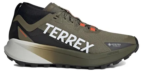 adidas Terrex Agravic Gore-Tex Trail Olive Strata Cloud White Semi Impact Orange - EU 41 1/3