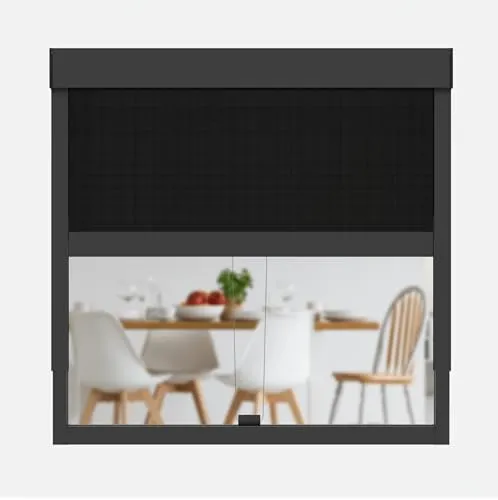 CLIP'N'SHADE Außenrollo für Fenster - 70 cm, blickdicht und ohne Bohren - Rollos für Fenster, idealer Hitzeschutz mit Klemmmontage ohne Bohren und hochwertigen Aluminiumprofilen in Grau.