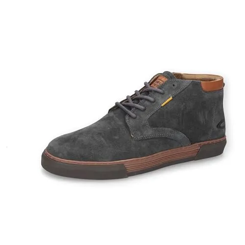 camel active Herren Hoher Sneaker aus Veloursleder Grau, menswear-46