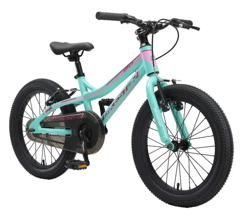 Bikestar Kinderfahrrad Mountain 18 Zoll - Leichtes Aluminium Kinderfahrrad mit 1 Gang und Handbremse, ideal für Kinder von 5 bis 7 Jahren, höhenverstellbar für optimalen Komfort.