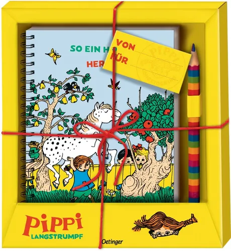 Notizbuch Pippi Langstrumpf Geschenk-Set