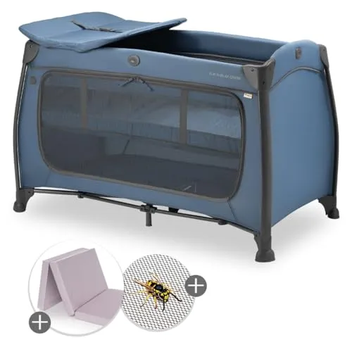 hauck Baby Reisebett Play N Relax Center Set mit Komfort Matratze und Insektenschutz