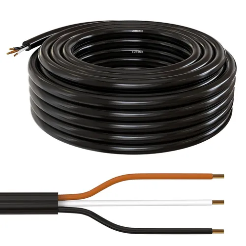 5m FLRYY Fahrzeugleitung 3x0,75mm² rund Kabel KFZ Anhängerkabel Niedervolt