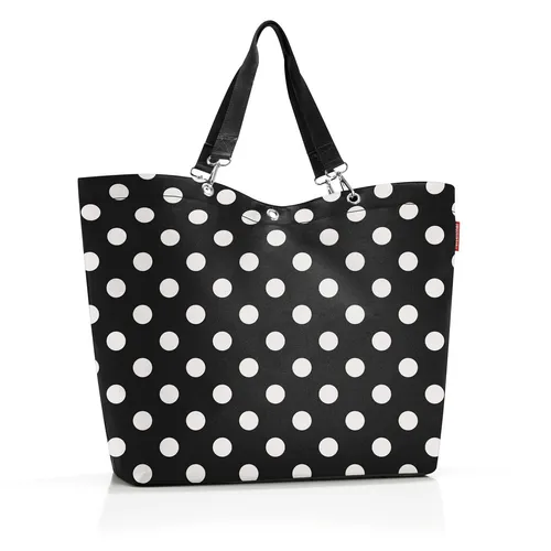 Reisenthel Shopper in Schwarz - Geräumige Handtasche für jeden Tag - Handtasche aus robustem Textil mit gemusterter Oberfläche, ideal für Einkäufe oder den Alltag. Mit zwei Tragehenkeln und praktischem Textilfutter.