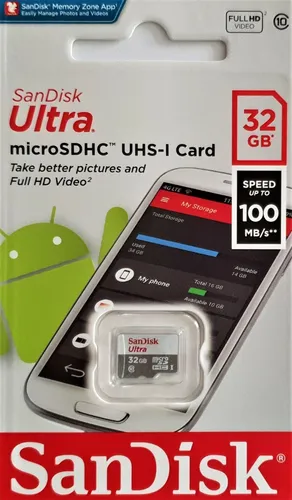 SanDisk Ultra MicroSD Karte Class 10 SDHC 16GB, 32G, 64GB, 128GB, 256GB, 512GB