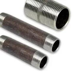 Stahlrohr Rohrdoppelnippel schwarz (AG von Gebo