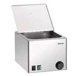 Bartscher Würstchenwärmer 1KA10-FM, 1000W Edelstahl - Großküchentechnik für bis zu 30 Würstchen, schonendes Erwärmen mit Wasserdampf und individuelle Temperatureinstellung von 30 - 90°C.