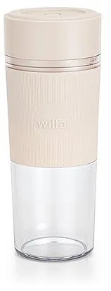 WILFA 2Go-Mixer SWIFT, 300 ml, Beige - Tragbarer Mixer für Unterwegs - Mixer für frische Smoothies und Shakes, ideal für einen aktiven Lebensstil. Mit USB-C-Ladeanschluss und robustem, BPA-freiem Tritan-Material.