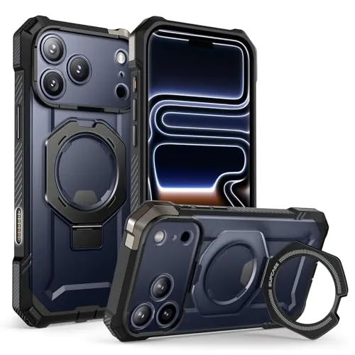 SUPCASE iPhone 17 Pro Hülle mit Ringhalter - Unicorn Beetle Grip - Standard Handyhüllen mit Militärstandard Fallschutz, rutschfestem Griff und integrierten MagSafe-Funktionen für optimalen Schutz und Komfort.