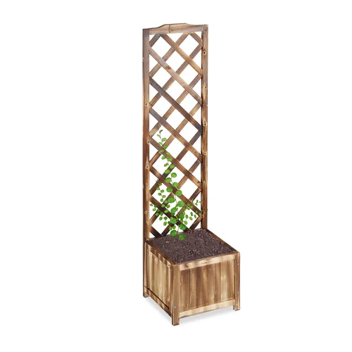 Rankkasten Pflanzkübel mit Rankgitter - Wetterfester Tannenholz Rankkasten mit entnehmbarem Rankgitter, ideal für Garten und Terrasse. Verfügbar in verschiedenen Größen und Farben.