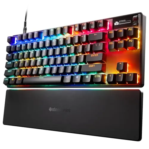 SteelSeries Apex Pro TKL Gen 3 - HyperMagnetic Gaming-Tastatur - Tastaturen mit OmniPoint 3.0 Switches für ultraschnelles Gaming, 20x schnellere Betätigung und individuelle Anpassungsmöglichkeiten für jeden Spieler.