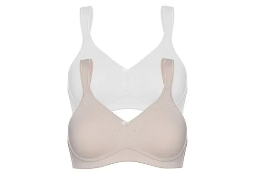 Produktbild Susa Set: Bügelloser BH Susa Doppelpack BH ohne Bügel 7077 (100 B Weiss/Cappuccino)