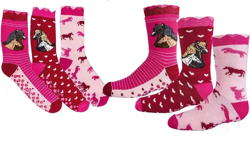 TippTexx 24 ABS-Socken 6 Paar Kinder ABS-Stoppersocken, rutschfeste Strümpfe mit Stoppersohle