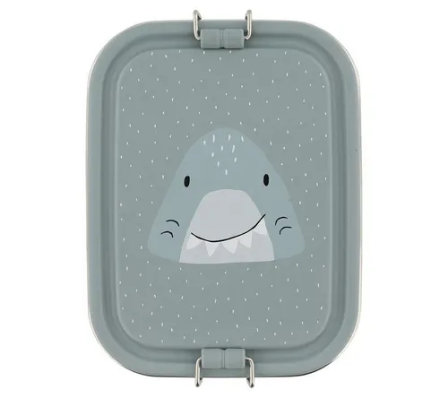 Trixie Lunchbox für Kinder aus Edelstahl - Mr. Shark, kleines Modell - Praktische Lunchbox aus 100 % Edelstahl mit Silikonschnallen, ideal für Kinder ab 3 Jahren. Maße: 17 x 13 x 6 cm – perfekt für unterwegs!