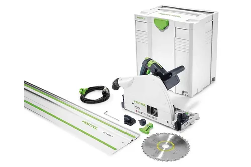 Festool Tauchsäge TS 75 EBQ-Plus-FS - Professionelle Tauchsäge für präzise Schnitte bis 75 mm, ideal für alle Werkstoffe. Leicht zu handhaben mit langlebigem Motor und MMC Electronic für optimale Leistung.